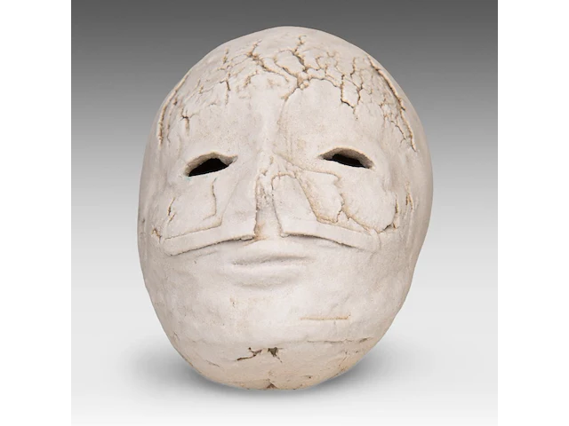 Carmen dionyse (1921-2013), ceramic head 9 cm. (3.54 in.) - afbeelding 1 van  7