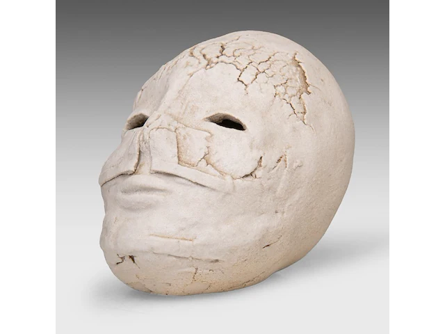 Carmen dionyse (1921-2013), ceramic head 9 cm. (3.54 in.) - afbeelding 2 van  7