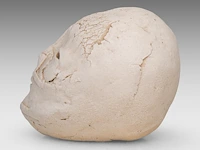 Carmen dionyse (1921-2013), ceramic head 9 cm. (3.54 in.) - afbeelding 3 van  7