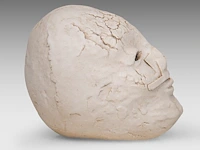Carmen dionyse (1921-2013), ceramic head 9 cm. (3.54 in.) - afbeelding 5 van  7