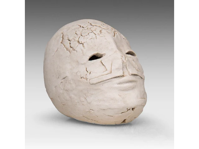 Carmen dionyse (1921-2013), ceramic head 9 cm. (3.54 in.) - afbeelding 6 van  7
