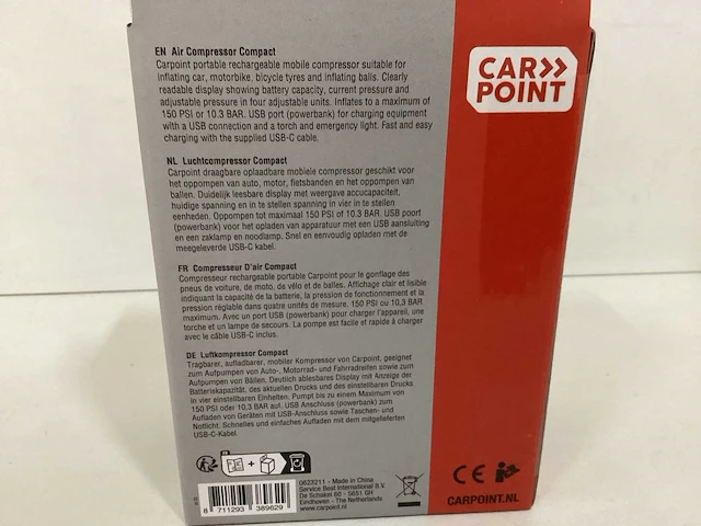 Carpoint compressor oplaadbaar - afbeelding 5 van  5