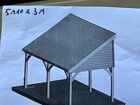 Carport - geïmpregneerd vuren - afbeelding 1 van  8