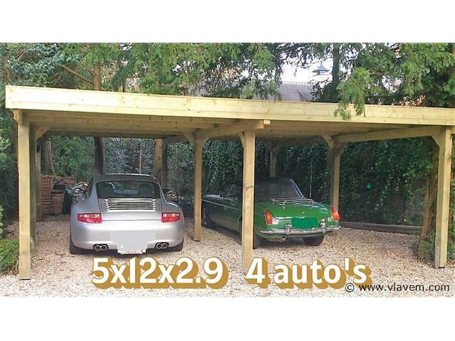 Carport 4 autos 5x12x2,9 - afbeelding 1 van  1