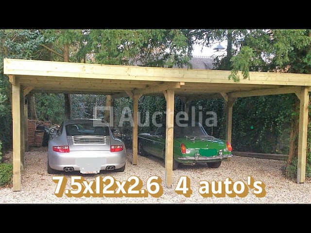 Carport 4 autos 7,5x12x2,6 - afbeelding 1 van  1