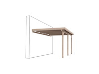 Carport 750x300x270 cm, wand