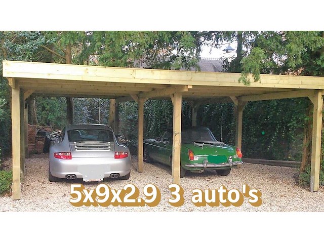 Carport voor 3 auto’s 5x9x2,9 - carport - afbeelding 1 van  1