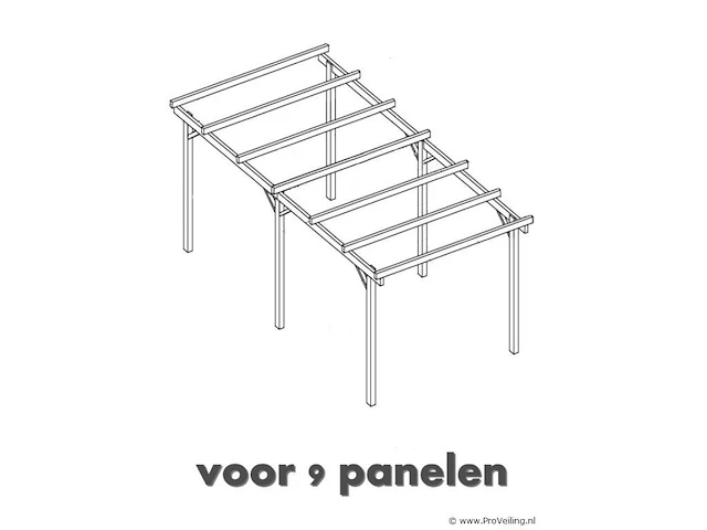 Carport voor zonnepanelen - 308x516cm - afbeelding 2 van  2