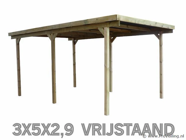 Carport vrijstaand - 500x300x200cm - afbeelding 2 van  2