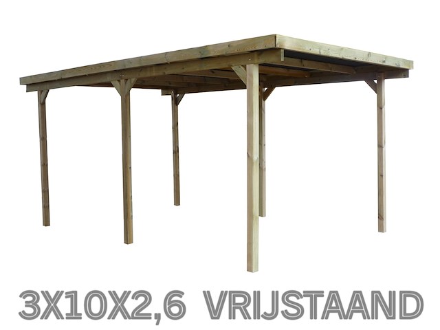 Carport vrijstaand 3x10x2,6 - afbeelding 2 van  3