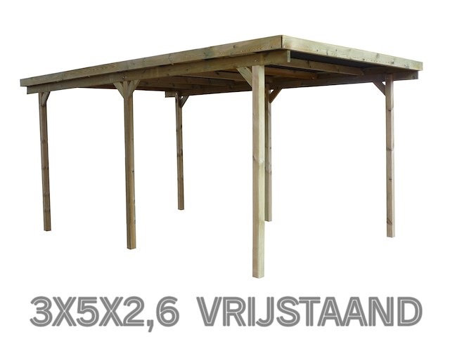 Carport vrijstaand 3x5x2,6 - afbeelding 2 van  3