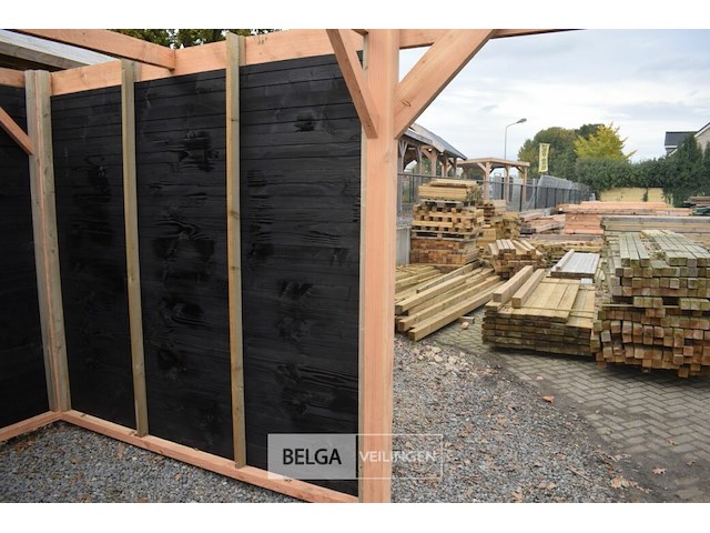 Carport/overkapping met berging, afm b310xd720xh235/225 cm - afbeelding 4 van  13