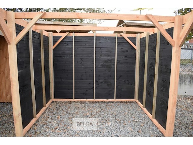 Carport/overkapping met berging, afm b310xd720xh235/225 cm - afbeelding 5 van  13