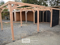 Carport/overkapping met berging, afm b310xd720xh235/225 cm - afbeelding 1 van  13