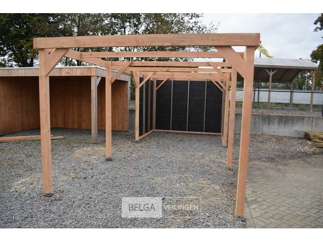 Carport/overkapping met berging, afm b410xd720xh235/225 cm - afbeelding 6 van  13