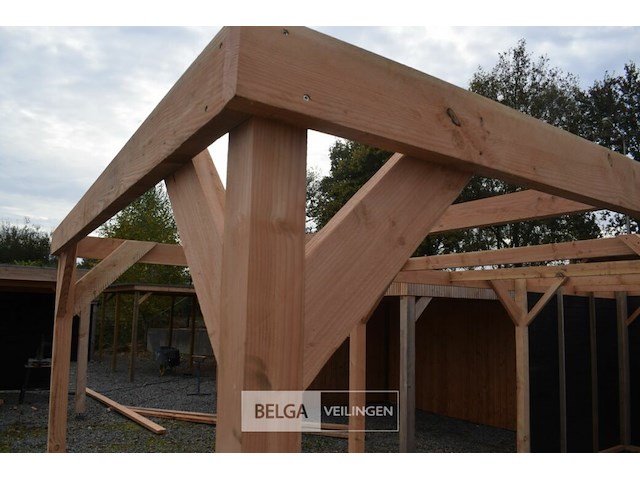 Carport/overkapping met berging, afm b410xd720xh235/225 cm - afbeelding 9 van  13