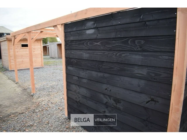 Carport/overkapping met berging, afm b410xd720xh235/225 cm - afbeelding 8 van  13