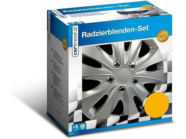 Cartrend wieldoppenset met chromen moeren, 16 inch - afbeelding 2 van  2
