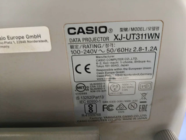 Casio - xj-ut311wn - ultra short throw laser beamer - 4213 uren projectors & projection - afbeelding 4 van  8