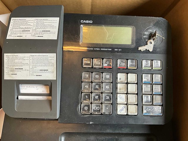 Casio se-g1 kassa register en toebehoren - afbeelding 4 van  14