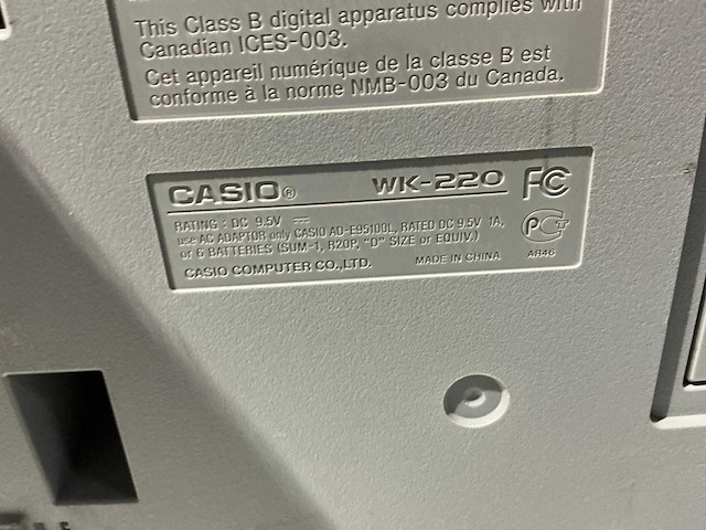 Casio wk-220 keyboard - afbeelding 6 van  7