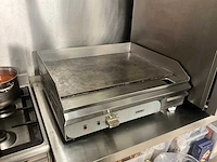 Casselin plancha / professioneel elektrisch snackbord casselin roestvrijstalen professioneel plancha – groot kookoppervlak – horeca-apparatuur