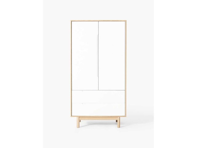 Cassy eikenhout fineerkast, 2 deuren - westwing collectie - afbeelding 3 van  6