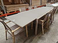 Castle-line - alu tuintafel carlo champagne mat 220-330 x 100cm uitschuif - afbeelding 1 van  11