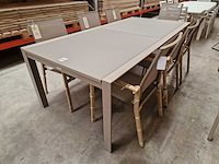Castle-line - alu tuintafel carlo champagne mat 220-330 x 100cm uitschuif - afbeelding 10 van  11
