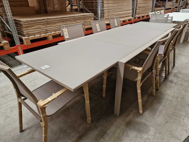 Castle-line - alu tuintafel carlo champagne mat 220-330 x 100cm uitschuif - afbeelding 1 van  11