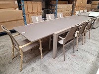 Castle-line - alu tuintafel laurette champagne 220-330 x 100cm