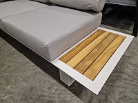 Castle-line - hoeklounge set donya xl wit met kussens olefin lichttgrijs - afbeelding 5 van  10