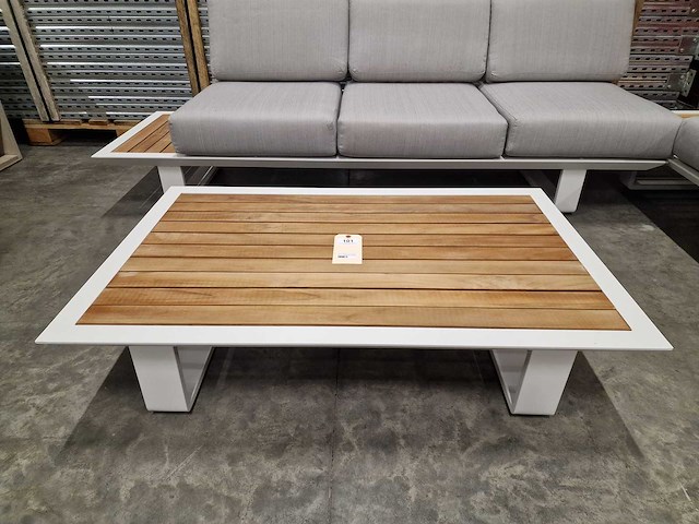 Castle-line - hoeklounge set donya xl wit met kussens olefin lichttgrijs - afbeelding 6 van  10