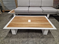 Castle-line - hoeklounge set donya xl wit met kussens olefin lichttgrijs - afbeelding 6 van  10