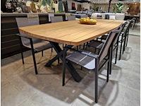 Castle-line - teak tuintafel bologna 300 x 128cm - 4cm dik met brede planken - afbeelding 1 van  5