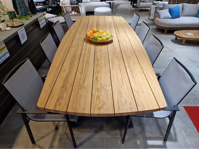 Castle-line - teak tuintafel bologna 300 x 128cm - 4cm dik met brede planken - afbeelding 3 van  5