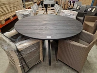 Castle-line - teak tuintafel brooklyn dia 135cm + teak top brede latten - afbeelding 2 van  4