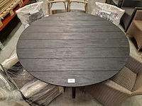 Castle-line - teak tuintafel brooklyn dia 135cm + teak top brede latten - afbeelding 3 van  4
