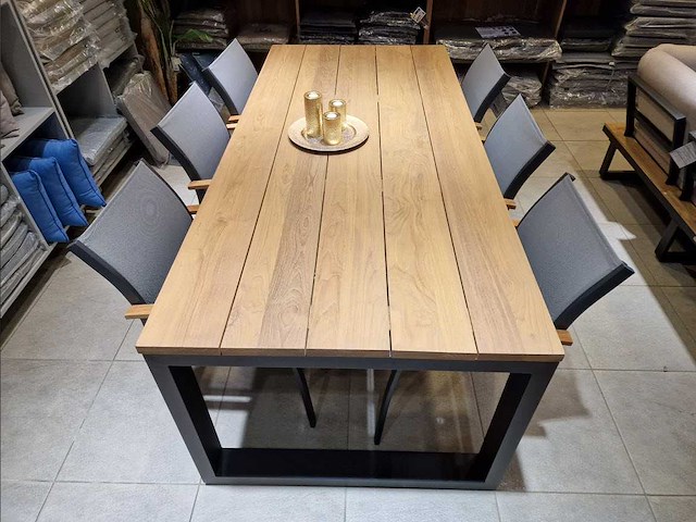 Castle-line - teak tuintafel utopia 220 x 100cm blad brede planken - afbeelding 3 van  5