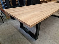 Castle-line eik interieurtafel straight 300 x 100cm blad dikte 4cm - massief - afbeelding 4 van  4