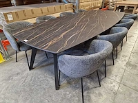 Castle-line keramiek interieurtafel 300 x 130cm dikte 12mm marble black