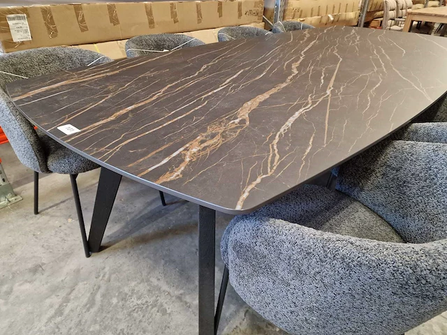Castle-line keramiek interieurtafel 300 x 130cm dikte 12mm marble black - afbeelding 4 van  4