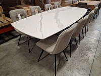 Castle-line keramiek interieurtafel marble white 240 x 100cm met spiderpoot - afbeelding 2 van  5