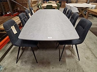 Castle-line keramiek interieurtafel sienna grijs 280 x 110cm met split poot - afbeelding 2 van  4