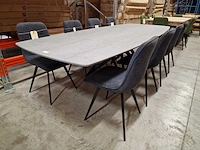 Castle-line keramiek interieurtafel sienna grijs 280 x 110cm met split poot