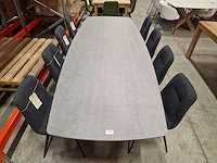 Castle-line keramiek interieurtafel sienna grijs 280 x 110cm met split poot - afbeelding 3 van  4