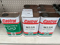 Castrol inhoud 1 liter r30 + m.s.s.r motor olie smeermiddel (7x) - afbeelding 1 van  1