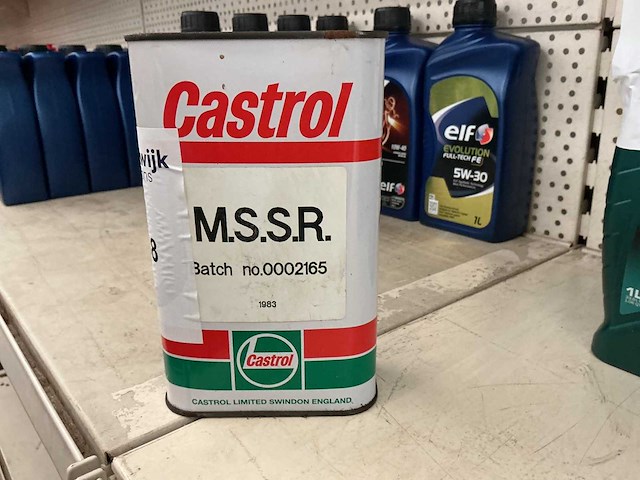 Castrol,inhoud 1 liter batch 002165 smeermiddel,m.s.s.r(3x) - afbeelding 1 van  1
