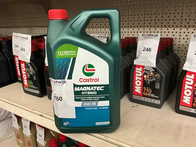 Castrol,inhoud 5 liter motor olie magnatec hybrid ow-16 - afbeelding 1 van  1