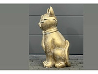 Cat / kat met bril h120cm old goldwhite - afbeelding 2 van  3